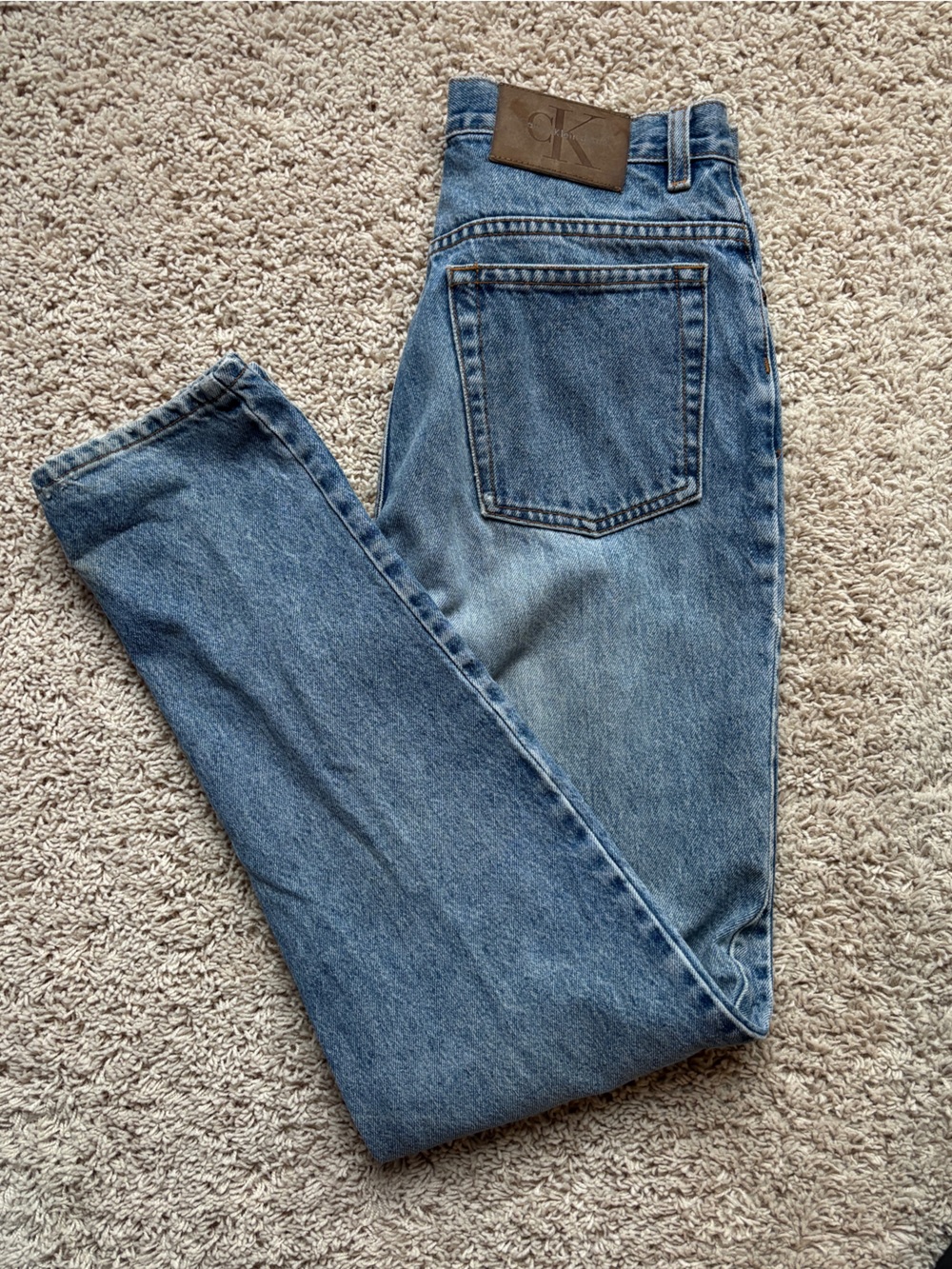 Vintage Calvin Klein high-waited mom jean.